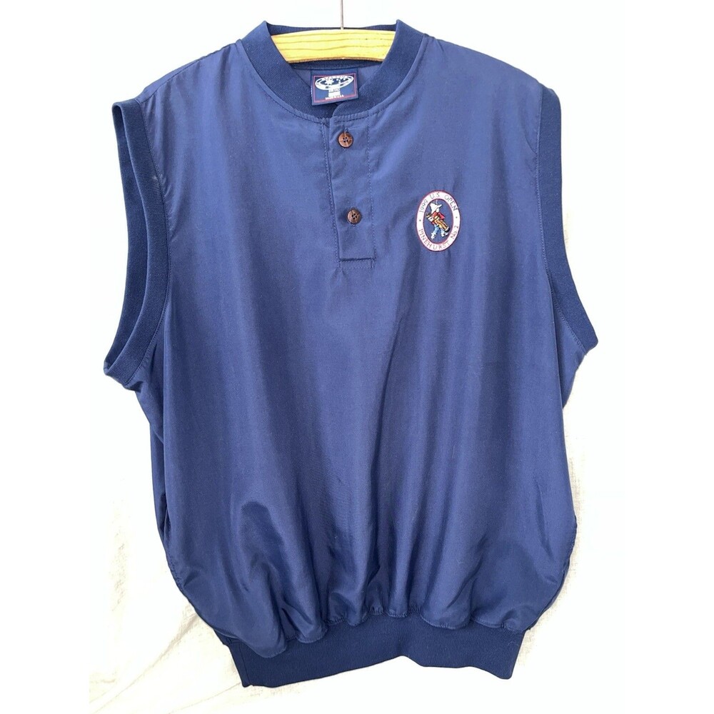 Vintage 1999 U.S. Open Pinehurst No 2 Pullover Windbreaker Vest XL Golf Navy